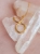 Mountain crystal pendant in gold-plated silver, close-up detail