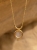 Minimalist gold-plated necklace with mountain crystal