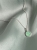 Minimalist silver chain with natural chrysoprase charm