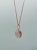 Solid 585 rose gold necklace with authentic meteorite