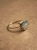 Handcrafted engagement ring with genuine meteorite set in rose gold