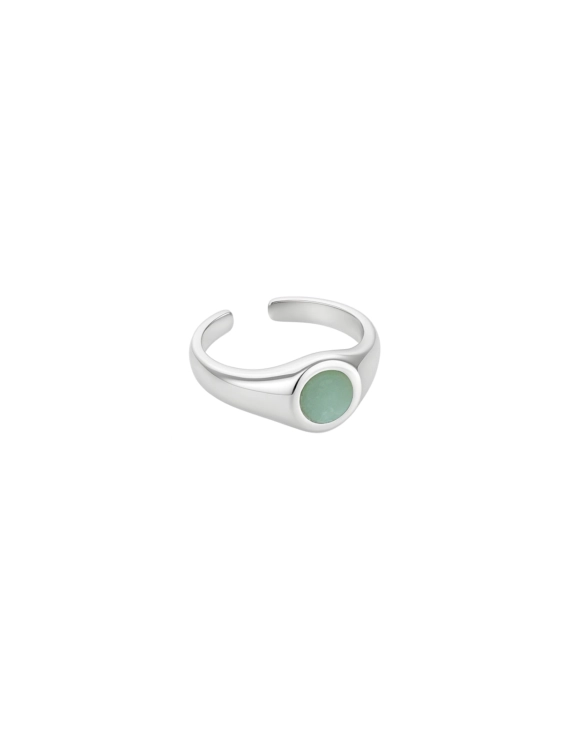 Silver signet ring with chrysoprase.webp
