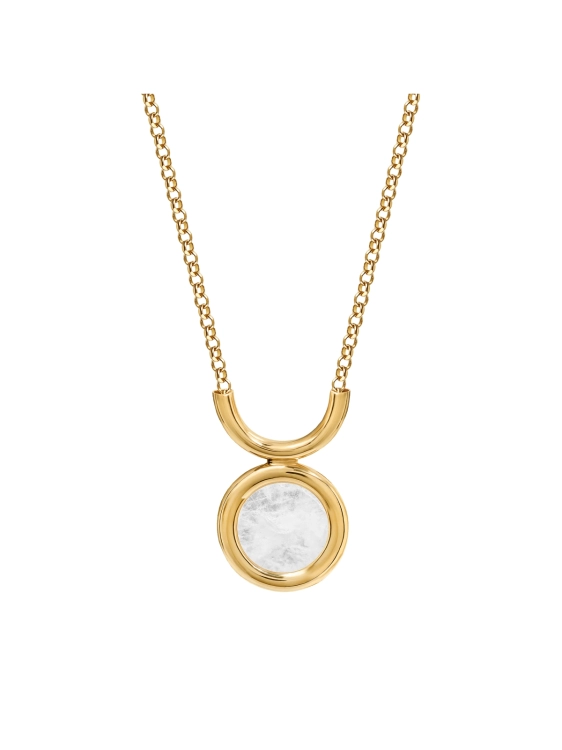 Gold-plated necklace with mountain crystal pendant
