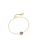 Gold bracelet with natural pink stone