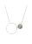 Silver necklace dendrite landscape stone