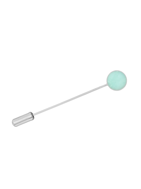 Sterling silver pin with natural chrysoprase