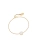 Gold-plated bracelet with white opal stone