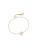 Gold bracelet with round white opal detail