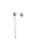 Asymmetric silver stud and chain earrings with dolomite Picasso