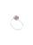 Minimal sterling silver ring with pink natural stone