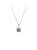 Sterling silver necklace with mini pink stone pendant