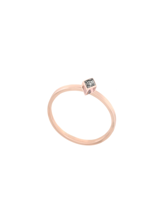 14k rose gold ring with Morasko meteorite