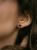 Minimalist silver studs with gray dolomite Picasso stone