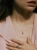 Silver necklace with pink pendant