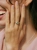 Signet ring for woman with pink stones