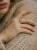 Women’s jewelry – silver signet ring with unique turquoise chrysoprase.